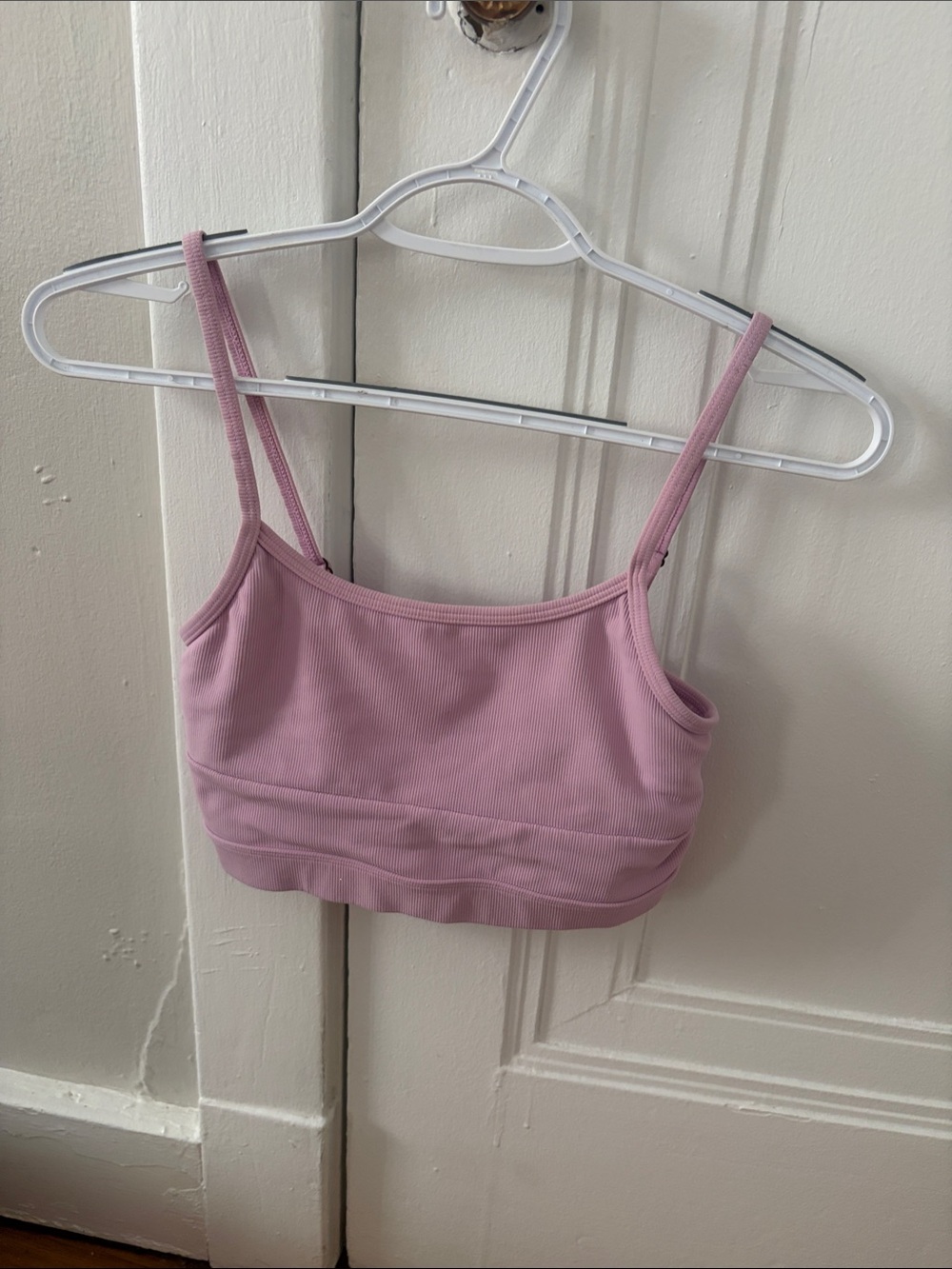 Women’s Ribbed Crop Bralette - Dusty Pink